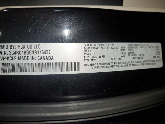 2C4RC1BG6NR116427 - 2022 CHRYSLER PACIFICA TOURING L 黑色 照片 13