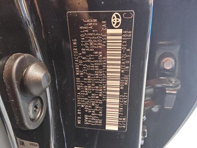 5YFS4MCE7SP218859 - 2025 TOYOTA COROLLA SE შავი ფოტო 12