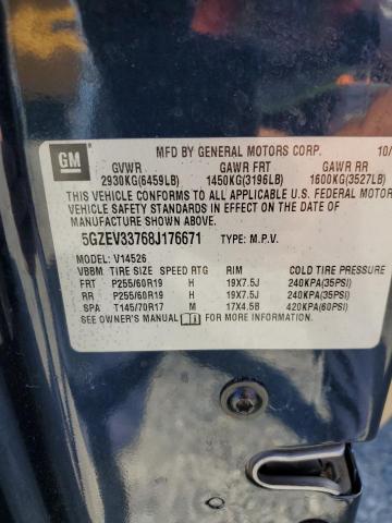 5GZEV33768J176671 - 2008 SATURN OUTLOOK XR BLACK photo 13