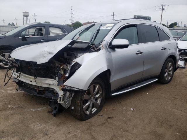 5FRYD4H8XEB503390 - 2014 ACURA MDX ADVANCE SILVER photo 1