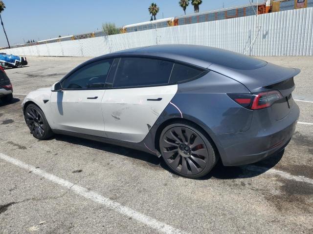 5YJ3E1EC8MF990586 - 2021 TESLA MODEL 3 Մոխրագույն լուսանկար 2