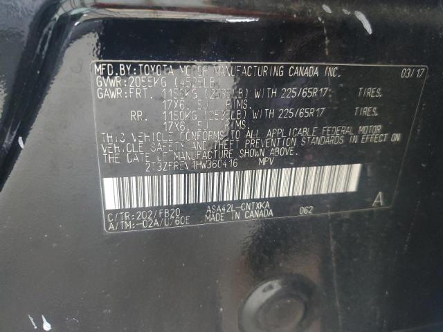 2T3ZFREV1HW360416 - 2017 TOYOTA RAV4 LE BLACK photo 13