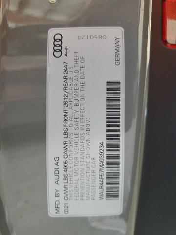 WAUR4AF57MA039234 - 2021 AUDI S5 PRESTIGE SILVER photo 13