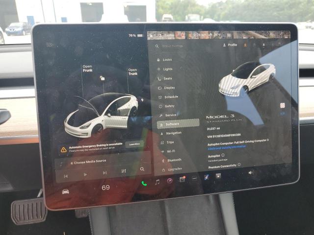 5YJ3E1EA5MF090386 - 2021 TESLA MODEL 3 WHITE photo 9