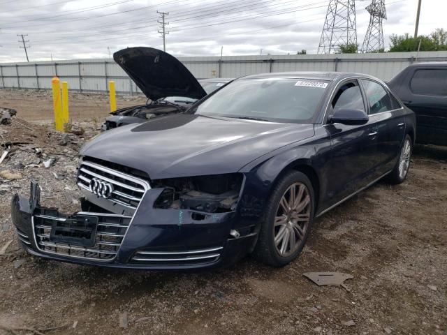 WAURVAFD5CN011797 - 2012 AUDI A8 L QUATTRO BLUE photo 1