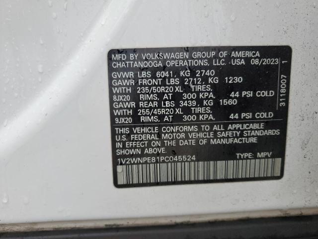 1V2WNPE81PC045524 - 2023 VOLKSWAGEN ID.4 PRO S Белый фото 13