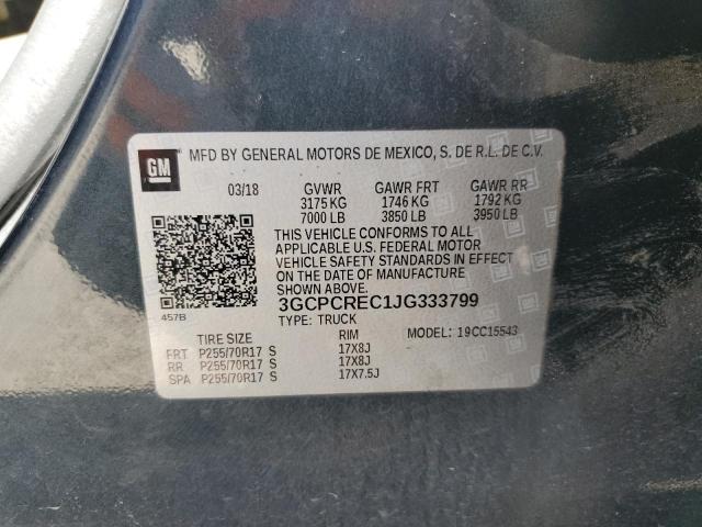 3GCPCREC1JG333799 - 2018 CHEVROLET SILVERADO C1500 LT 石墨色 照片 12