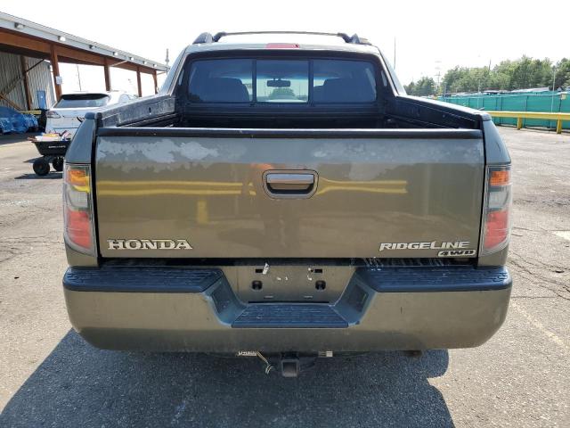 2HJYK16587H524584 - 2007 HONDA RIDGELINE RTL GREEN photo 6