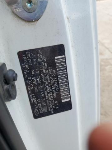 KMHTC6AE9DU171583 - 2013 HYUNDAI VELOSTER TURBO თეთრი ფოტო 12