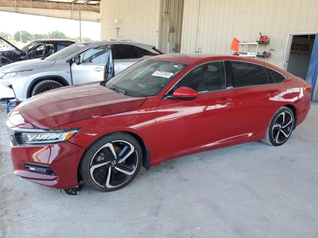 1HGCV1F33KA101120 - 2019 HONDA ACCORD SPORT RED photo 1