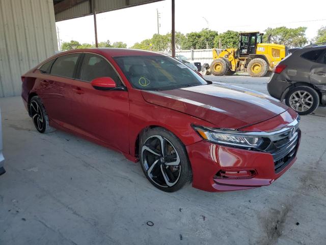 1HGCV1F33KA101120 - 2019 HONDA ACCORD SPORT RED photo 4