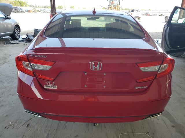 1HGCV1F33KA101120 - 2019 HONDA ACCORD SPORT RED photo 6