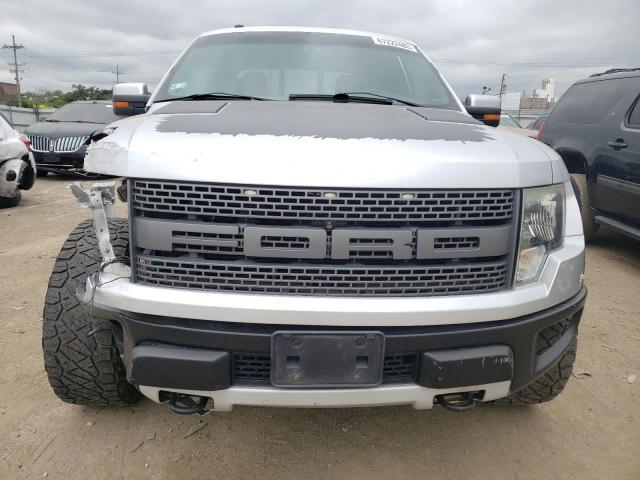 1FTFW1R62CFB98538 - 2012 FORD F150 SVT RAPTOR SILVER photo 5