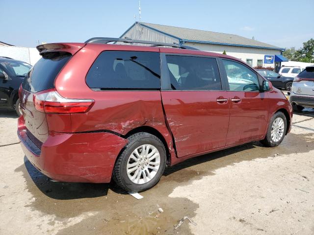 5TDYK3DC4FS562976 - 2015 TOYOTA SIENNA XLE RED photo 3