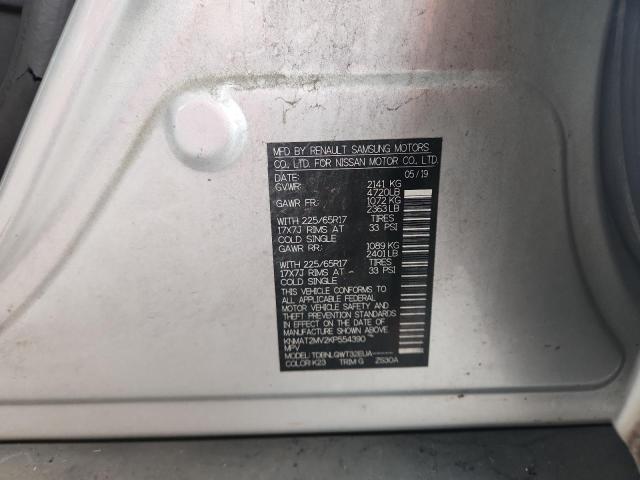 KNMAT2MV2KP554390 - 2019 NISSAN ROGUE S Gümüş foto 13