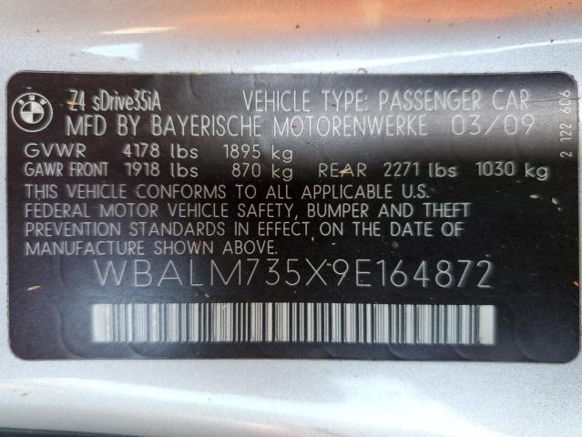 WBALM735X9E164872 - 2009 BMW Z4 SDRIVE35I SILVER photo 12