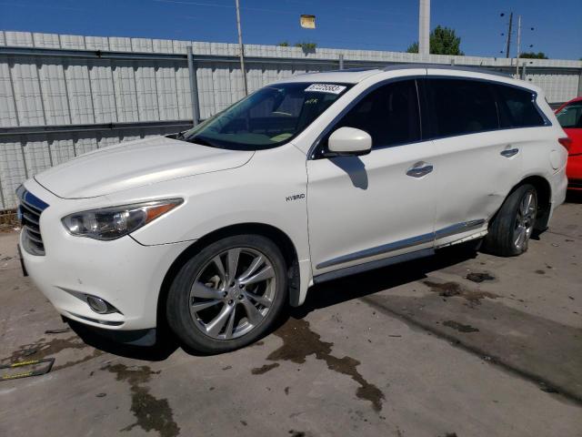 5N1CL0MM2EC519425 - 2014 INFINITI QX60 HYBRID WHITE photo 1