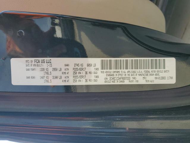 2C4RC1CG4FR697233 - 2015 CHRYSLER TOWN & COU TOURING L CHARCOAL photo 13