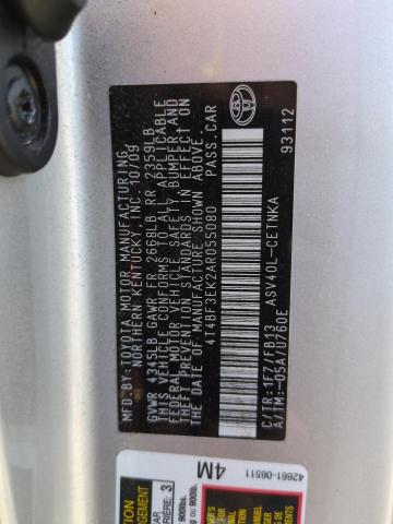 4T4BF3EK2AR055080 - 2010 TOYOTA CAMRY BASE 银色 照片 26