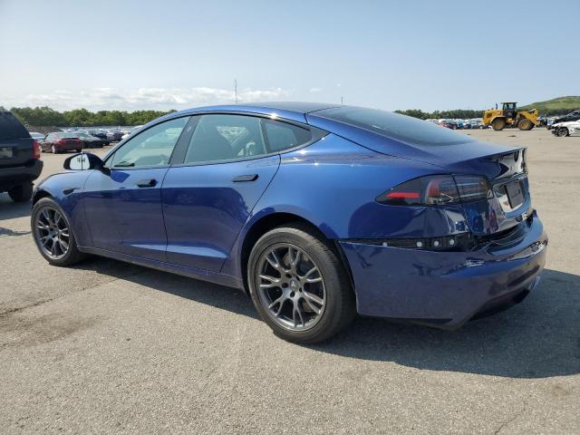 5YJSA1E57NF473158 - 2022 TESLA MODEL S Azul foto 2