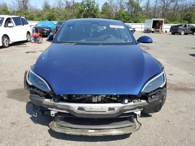 5YJSA1E57NF473158 - 2022 TESLA MODEL S Azul foto 5