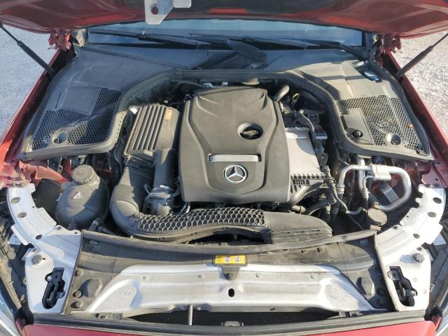 WDDWJ4JB0HF583456 - 2017 MERCEDES-BENZ C 300 RED photo 11