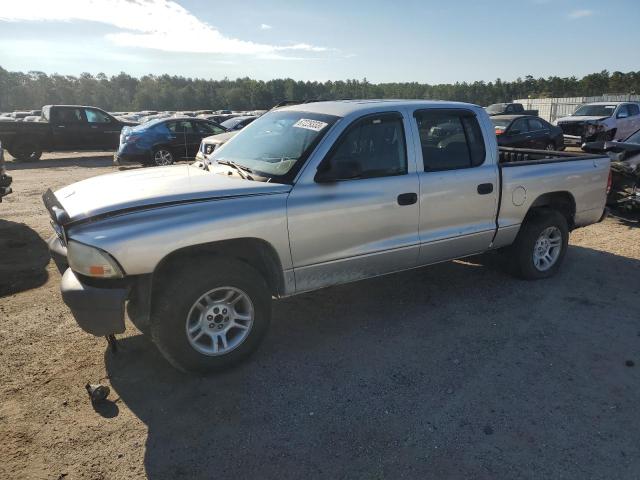 1D7HL38K74S500691 - 2004 DODGE DAKOTA QUAD SPORT SILVER photo 1