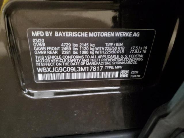 WBXJG9C09L3M17817 - 2020 BMW X1 XDRIVE28I BROWN photo 13