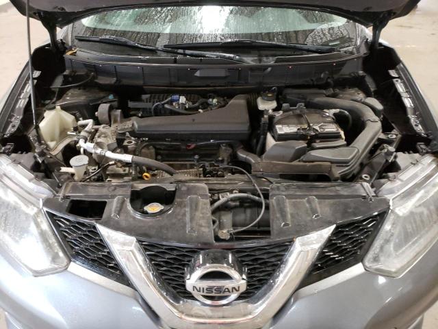 5N1AT2MV9GC745833 - 2016 NISSAN ROGUE S GRAY photo 12