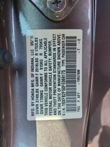 19XFB2F50FE069175 - 2015 HONDA CIVIC LX 灰色 照片 12