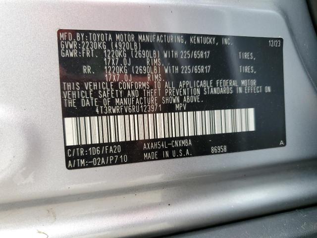 4T3RWRFV6RU123971 - 2024 TOYOTA RAV4 XLE SILVER photo 14