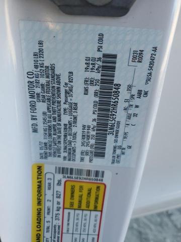 3LN6L5E92HR650848 - 2017 LINCOLN MKZ RESERVE თეთრი ფოტო 12