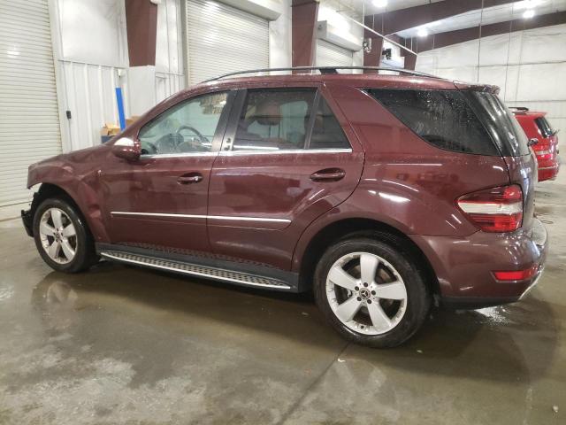 4JGBB8GB7AA558640 - 2010 MERCEDES-BENZ ML 350 4MATIC BURGUNDY photo 2