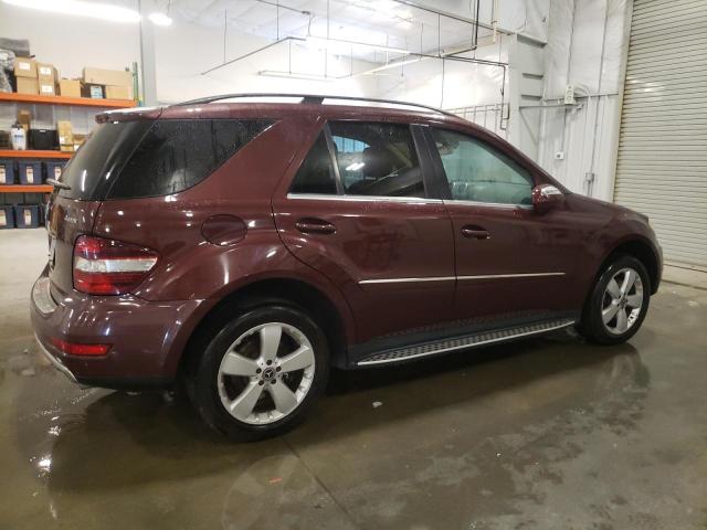 4JGBB8GB7AA558640 - 2010 MERCEDES-BENZ ML 350 4MATIC BURGUNDY photo 3