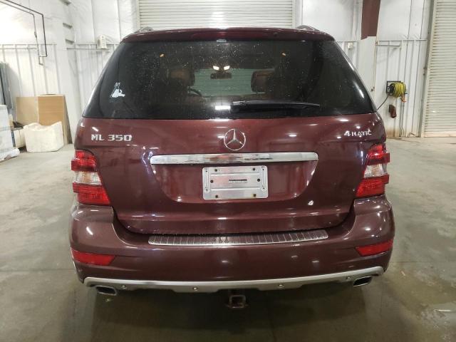 4JGBB8GB7AA558640 - 2010 MERCEDES-BENZ ML 350 4MATIC BURGUNDY photo 6