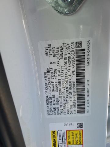2HGFE4F86SH350491 - 2025 HONDA CIVIC SPORT 白色 照片 12