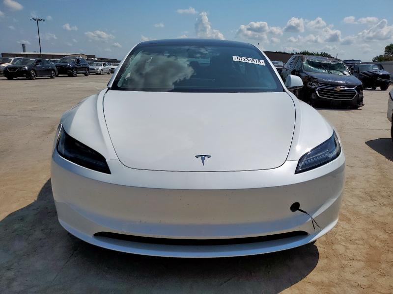 5YJ3E1EA2SF020521 - 2025 TESLA MODEL 3 WHITE photo 5