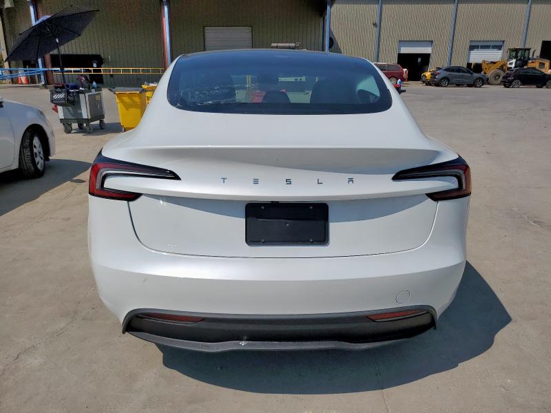 5YJ3E1EA2SF020521 - 2025 TESLA MODEL 3 WHITE photo 6