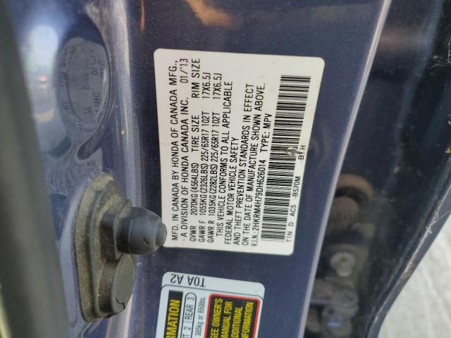 2HKRM4H79DH626014 - 2013 HONDA CR-V EXL Mavi foto 13