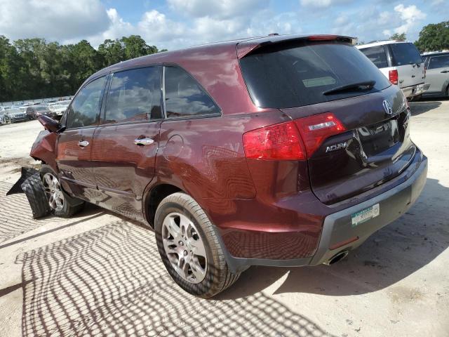 2HNYD28357H515092 - 2007 ACURA MDX TECHNOLOGY MAROON photo 2