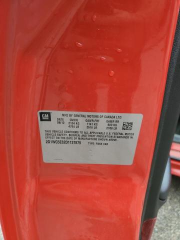 2G1WC5E32D1137879 - 2013 CHEVROLET IMPALA LTZ წითელი ფოტო 12