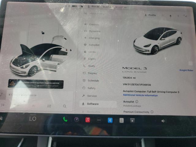 5YJ3E1EA7JF049138 - 2018 TESLA MODEL 3 Սպիտակ լուսանկար 9