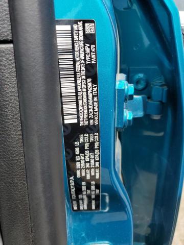 ZACNJDAB4MPN25876 - 2021 JEEP RENEGADE SPORT TURQUOISE photo 13