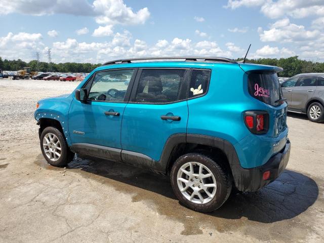 ZACNJDAB4MPN25876 - 2021 JEEP RENEGADE SPORT TURQUOISE photo 2