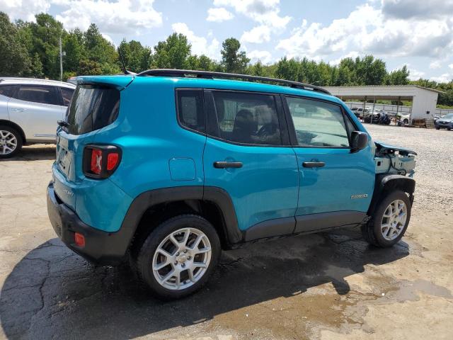 ZACNJDAB4MPN25876 - 2021 JEEP RENEGADE SPORT TURQUOISE photo 3