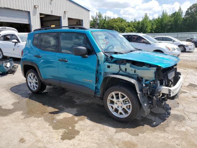 ZACNJDAB4MPN25876 - 2021 JEEP RENEGADE SPORT TURQUOISE photo 4