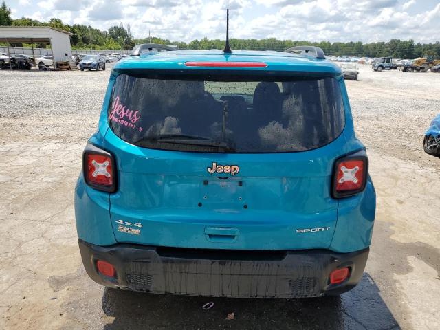 ZACNJDAB4MPN25876 - 2021 JEEP RENEGADE SPORT TURQUOISE photo 6