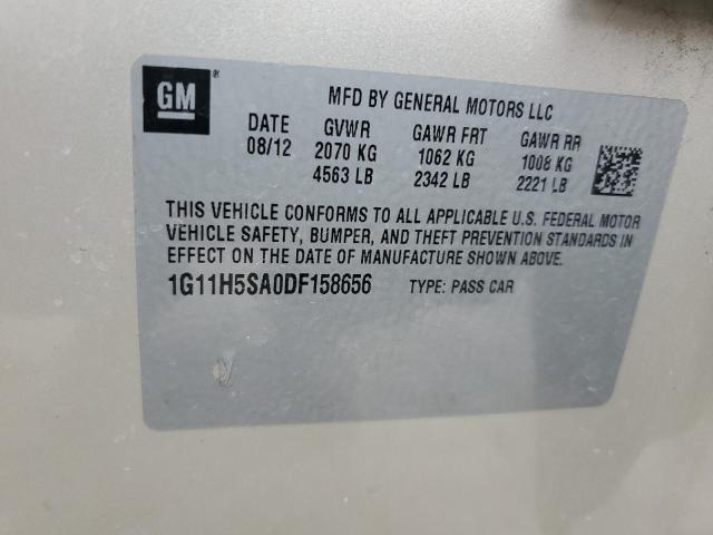 1G11H5SA0DF158656 - 2013 CHEVROLET MALIBU LTZ TAN photo 12