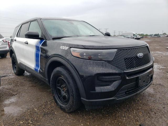 1FM5K8AB0MGA18974 - 2021 FORD EXPLORER POLICE INTERCEPTOR 双色 照片 4