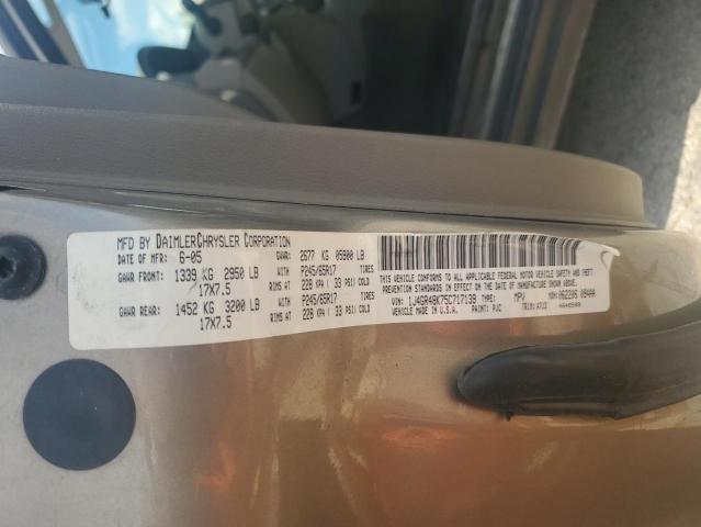 1J4GR48K75C717139 - 2005 JEEP GRAND CHER LAREDO TAN photo 13